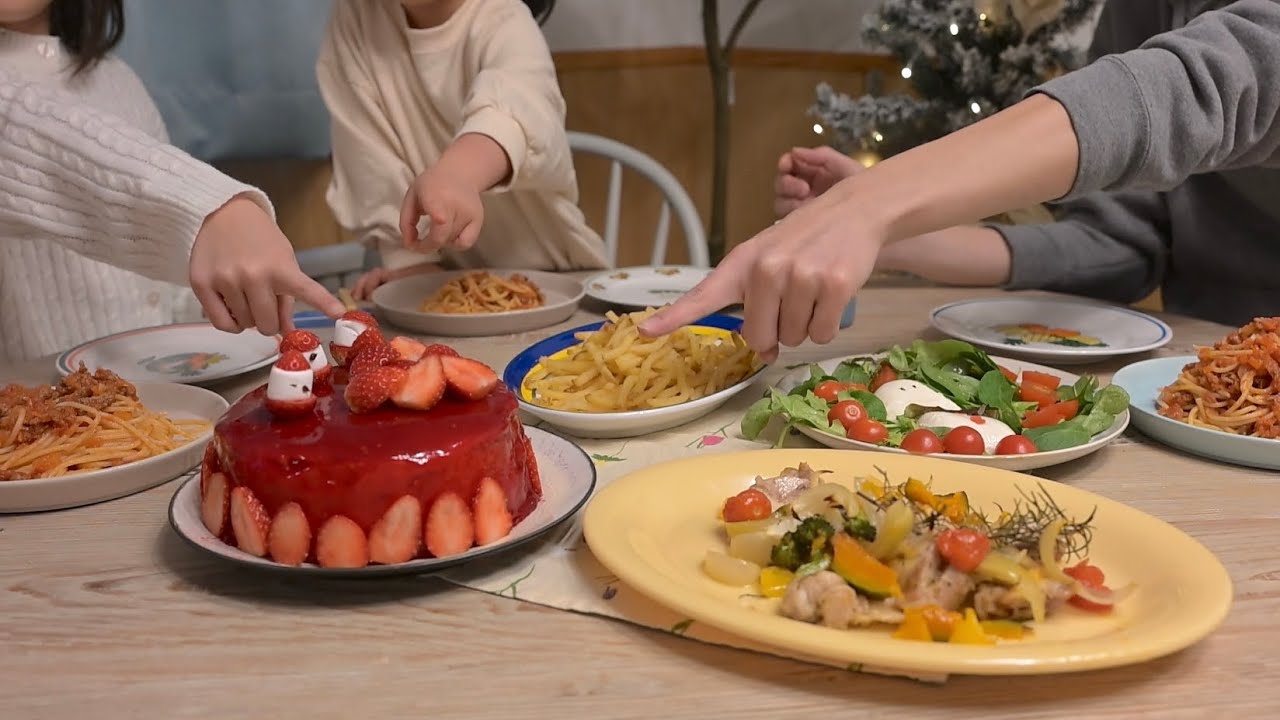 父と娘のクリスマス。子供と作るケーキとクリスマスごはん🎄