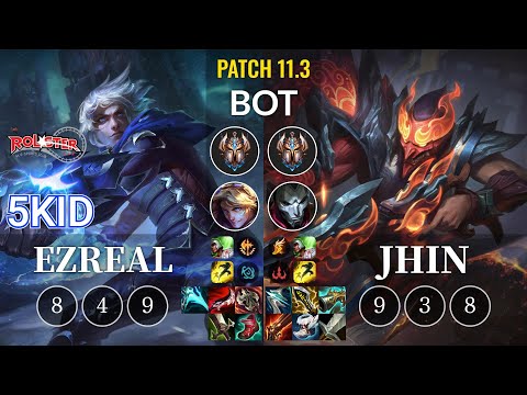 KT 5kid Ezreal vs Jhin Bot - KR Patch 11.3