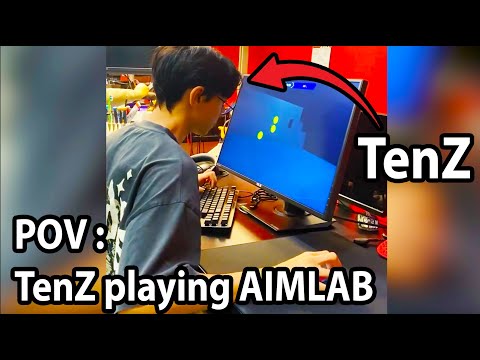 POV: Standing behind TenZ watching him AIMLAB