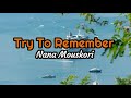 Try To Remember - Nana Mouskouri lyrics