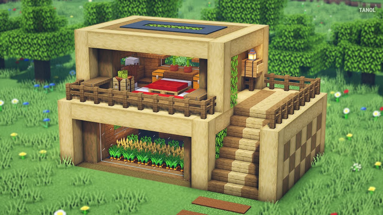 ⚒️ Minecraft | How To Build a Simple Survival House - Minecraft Builders