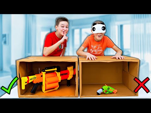 Pick your Dart Blaster Mystery Box Challenge with Roman and Max