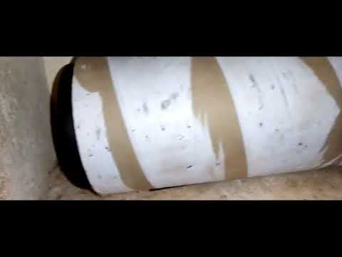 DOS Sonosub: Dual opposed force cancelling subwoofer from submersible(borehole) pump cardboard box.