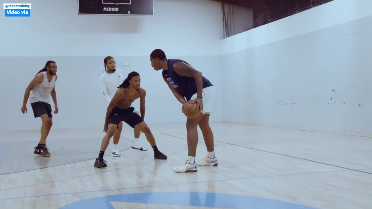 NBA STAR PLAYER JA MORANT IN A RECENT OFF SEASON OPEN RUNS WITH HIS CLOSE BUDDIES