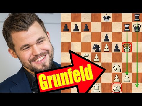 Magnus Carlsen a Genius GRUNFELD DEFENSE!