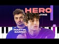 Martin Garrix, JVKE - Hero  (Piano Tutorial)