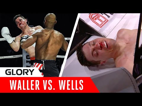 One of the NASTIEST KO finishes in Kickboxing History! - Ryot Waller vs. Zach Wells: GLORY 56
