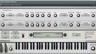 Video thumbnail for Orpheus VST synthesizer (B Serrano) - Preview of 32 sound patches by Sakhalia Net Project