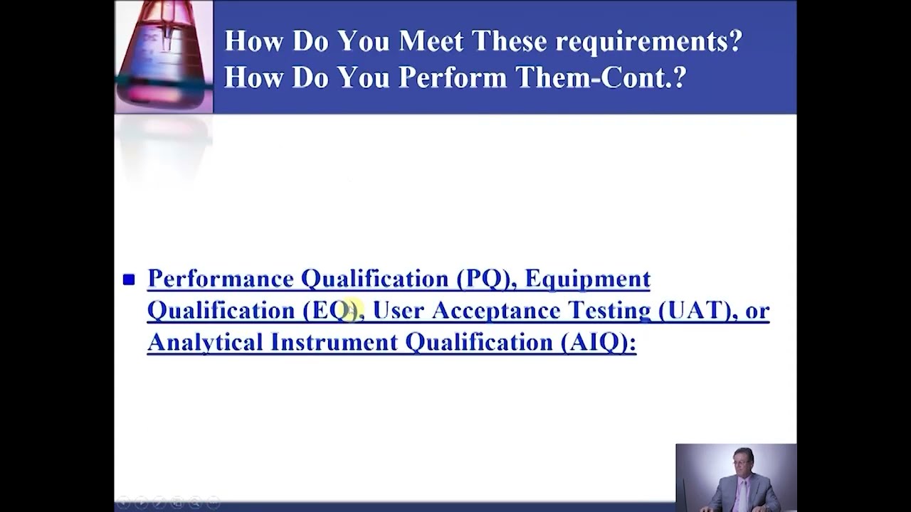 31  Equipment Instruments Performance Qualification Validation Verification Lesson 3