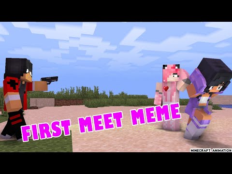 AARON & APHMAU FIRST MEET MEME - Minecraft Animation