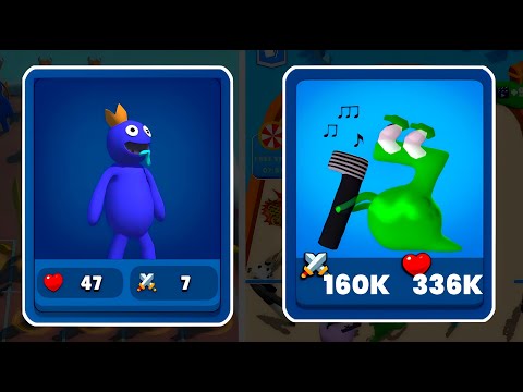 Merge Rainbow Friends 3D Run ' Alphabet Number '   Merge Simulator Battles