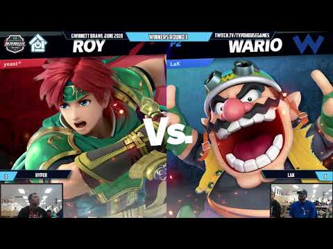 Gwinnett Brawl June 2019 - Hyper(Roy) VS Lak(Wario) - W. Round 3