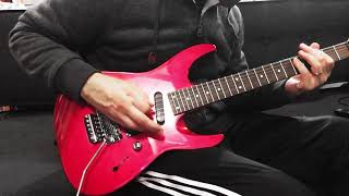 Video thumbnail for Charvel "Charvette" Model 170 (not 270!) Fusion in Rare Dark Fuschia 1990-ish thru HX Stomp by 121212 Guitars