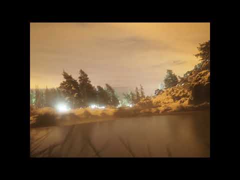Thermopylae-Greece. Night timelapse at the hot springs in winter time.