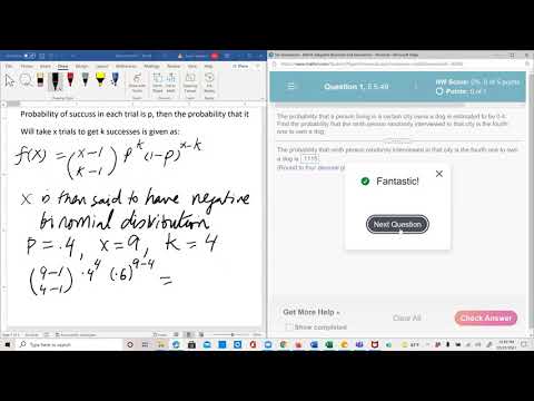 Probability and Statistics Lesson 61:  Negative Binomial Distribution