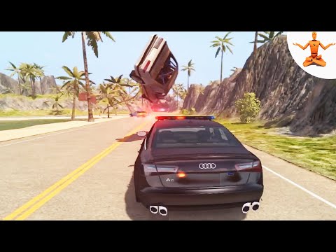 BeamNG Drive - IMPOSSIBLE RACING CAR CRASHES #2
