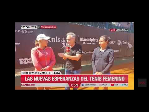 C5N difunde el futuro del tenis femenino argentino. Sol Larraya Guidi y Luisina Giovannini. W-15 MDQ