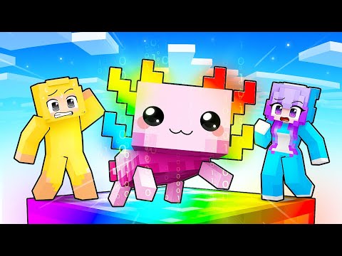 I Pretended to be a BABY AXOLOTL on an OP One Chunk!