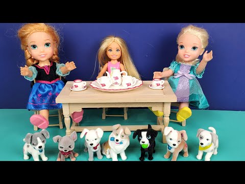 Visiting Lily ! Elsa and Anna toddlers - playing