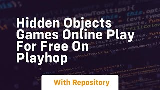 hidden objects games online play for free on playhop