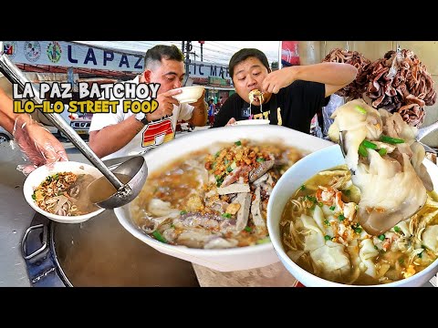 Filipino Street Food | LA PAZ BATCHOY at PANCIT MOLO in ILOILO CITY, La Paz Public Market (HD)