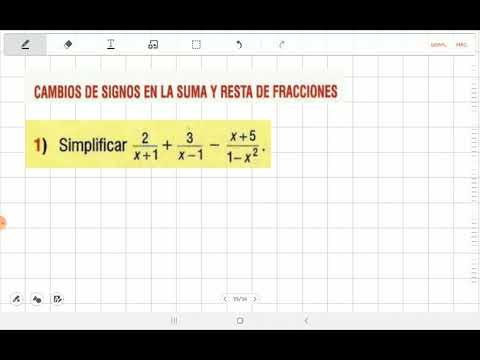 Cambio de signo en la suma y resta de fracciones