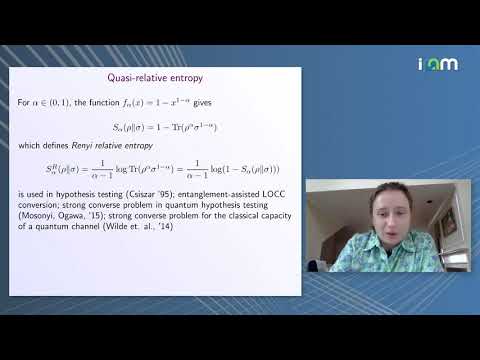 Anna Vershynina: "Quasi-relative entropy: the closest separable state & reversed Pinsker inequality"
