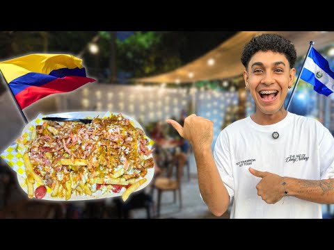 TODOS QUIEREN PROBAR ESTA COMIDA COLOMBIANA en El Salvador 😱