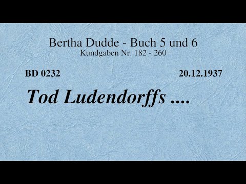 BD 0232 - TOD LUDENDORFFS ....