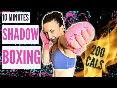10 Minutes 200 Calories NON-STOP Shadow Boxing Workout for CARDIO// SYLVIA NASSER