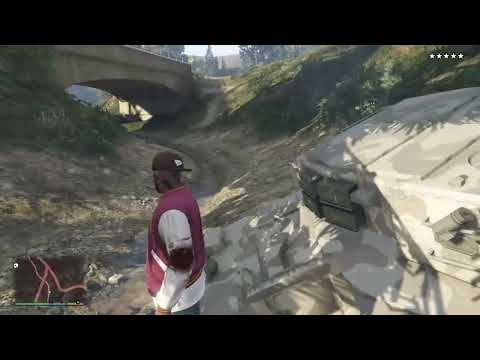 GTA V Rhino tank cop war 5 star chase