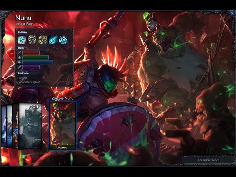 Zombie Nunu Skin Spotlight Gameplay 1080p HD League Of Legends