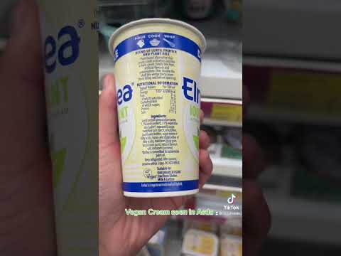 Plant based cream seen in Asda #vegan #Veganuary #veganfood