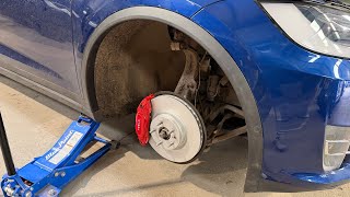 How to replace the front fender garnish wheel arch trim on a Tesla Model X