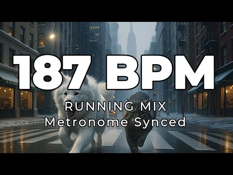 187 BPM Running Music Mix | 1 Hour | Metronome Synced | Workout Motivation | Rock, EDM, Metal