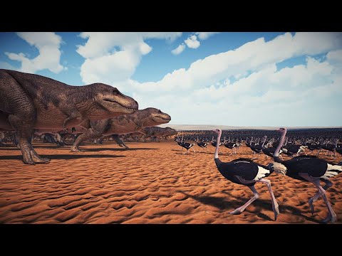 10 000 T-REX vs 1 MILLION OSTRICH UEBS 2 Ultimate Epic Battle Simulator 2