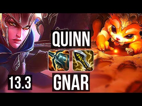 QUINN vs GNAR (TOP) | 2.5M mastery, Rank 7 Quinn, 6/1/4, 900+ games | EUW Grandmaster | 13.3