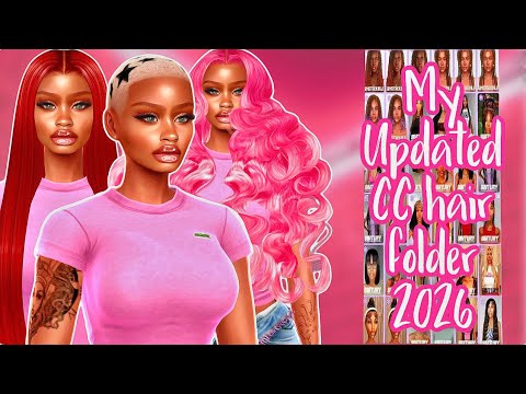 My entire updated female cc hair folder | Top CC Hair drops 2026 | All-In-One zip 