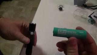 Unbox and review Olight M18 Maverick LED Rechargeable flashlight