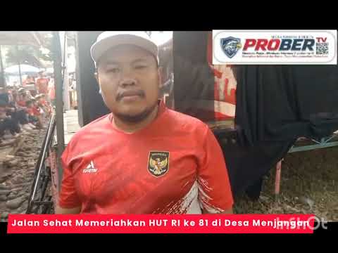 Jalan Sehat HUT Kemerdekaan RI ke-81 di RT 08 / 09 RW 03 Desa Menjangan Meriah.