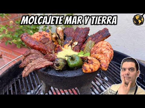 Como Hacer el Mejor MOLCAJETE MAR Y TIERRA en el Asador