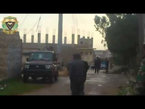 استهداف  قوات النظام برشاش عيار 23 من قبل لواء الفرقان في خان العسل في محافظة حلب