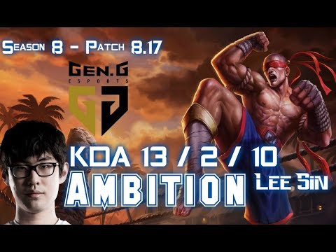GEN Ambition LEE SIN vs GRAVES Jungle - Patch 8.17 KR Ranked