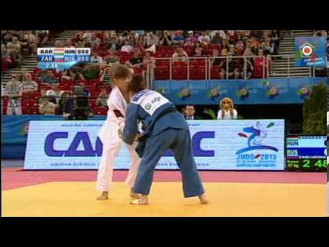 Judo European Championships 2013: Hedvig KARAKAS (HUN) - Irina ZABLUDINA (RUS) Bronze [-57kg]