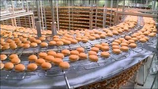 How McDonald Hamburger Buns are Made in 30 Seconds!