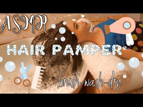 💇🏼‍♀️ASMR: Hair Wash, Dry, & Brush | No Talking |hair brushing, sudsy foamy sounds, relaxing🤤