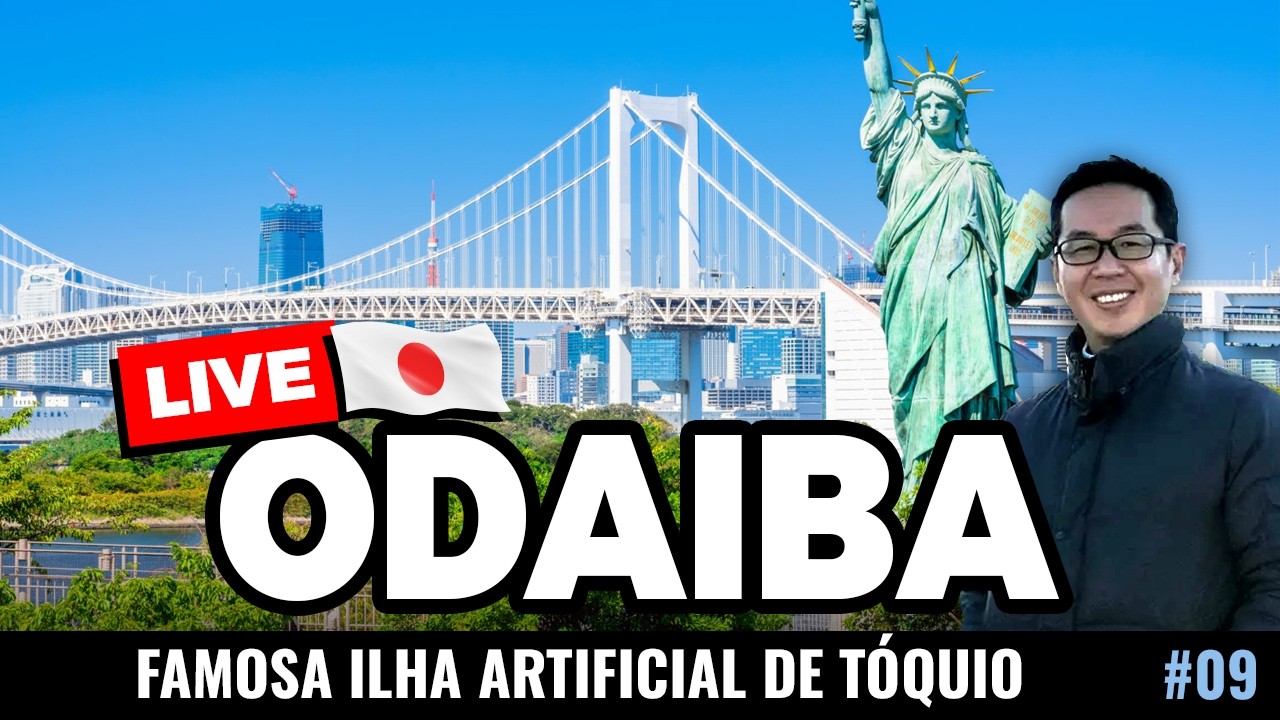 [🔴 AO VIVO ] Japão 2026: Rainbow Bridge até Odaiba, ilha artificial de Tóquio (Ep.09)
