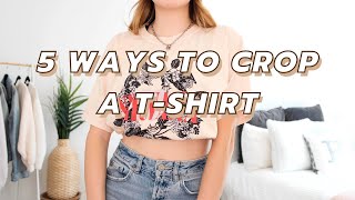 5 WAYS TO TUCK AND CROP A T-SHIRT (without cutting them!)