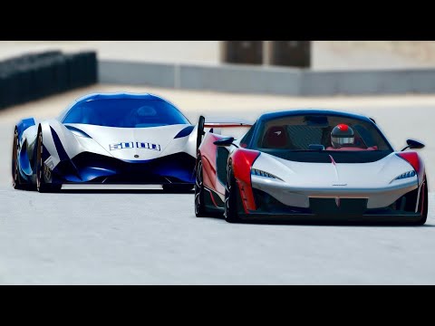 Devel Sixteen 2019 vs McLaren Sabre at Laguna Seca