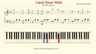 How To Play Piano: Donnie Darko "Liquid Spear Waltz" Michael Andrews Piano Tutorial by Ramin Yousefi